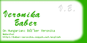 veronika baber business card